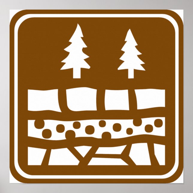 Poster Sinal de Estrada Geológico (Frente)