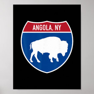Poster Sinal de Estrada Interestadual de Angola Nova York