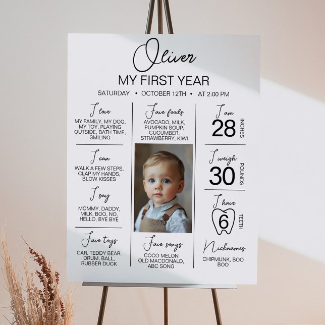 Poster Sinal de Etapa de primeiro aniversario de Fotograf (Criador carregado)