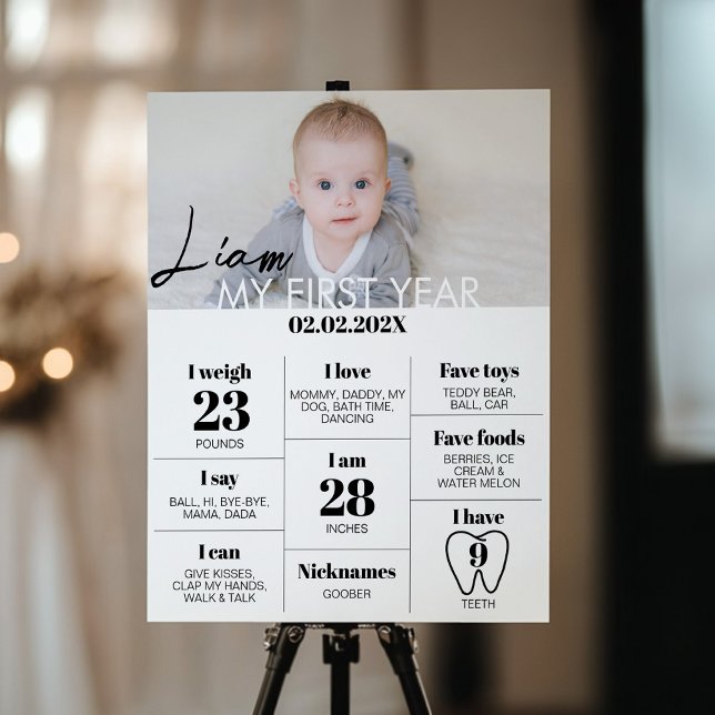 Poster Sinal de Etapa de primeiro aniversario de Fotograf (Criador carregado)