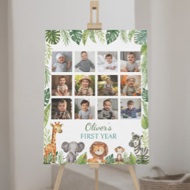 Poster Sinal de Etapa de primeiro aniversario Safari Selv