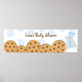 Poster Sinal de faixa de Chás de fraldas e cookies