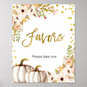 Poster Sinal de Favor da Aquarela branca e Dourada