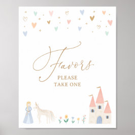 Poster Sinal de Favor da Princesa Festa de aniversário