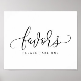 Poster Sinal de Favor de Casamento - Caligrafia Bounce (P
