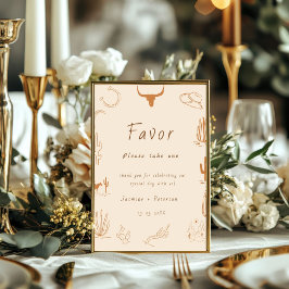 Poster Sinal de Favor de Casamento de Pessoas Favoritas B