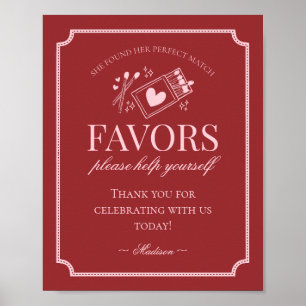 Poster Sinal de Favor de Chuveiro de Noiva Caixa de Fósfo