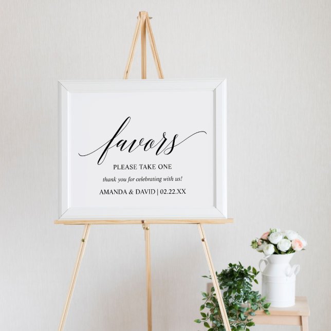 Poster Sinal de Favor do Casamento da Tipografia Elegante (Criador carregado)