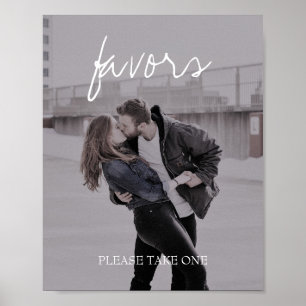 Poster Sinal de Favor do Casamento de Foto Brittany