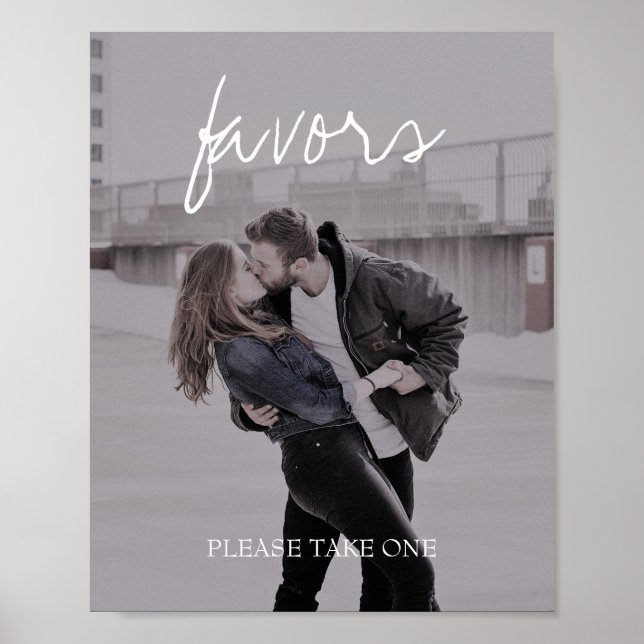 Poster Sinal de Favor do Casamento de Foto Brittany (Frente)