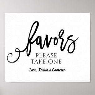 Poster Sinal de Favor do Casamento "Por Favor Pegue Um"  