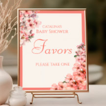 Sinal de Favor do Flor de Cereja Rosa Esmagada