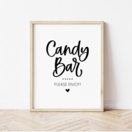 Poster Sinal de Favor do Partido do Bar Candy