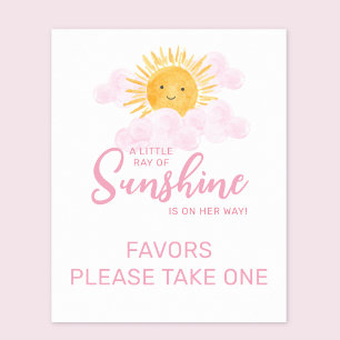 Poster Sinal de Favor do Raio de Sol