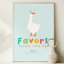 Póster Sinal de Favor do segundo aniversário de Ganso de 