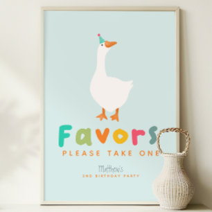 Póster Sinal de Favor do segundo aniversário de Ganso de