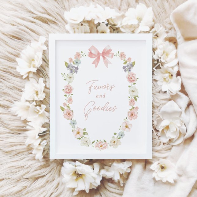 Poster Sinal de Favor e Goodies, Arco Rosa de flor silves (Criador carregado)