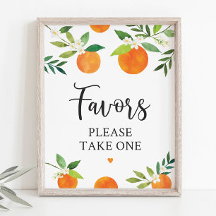 Poster Sinal de Favor Floral Pequeno Cutie Greenery