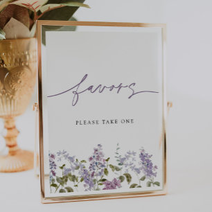 Poster Sinal de Favor Lilac Roxo