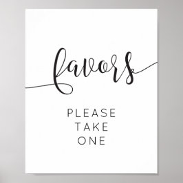 Poster Sinal de Favor Script Rústico