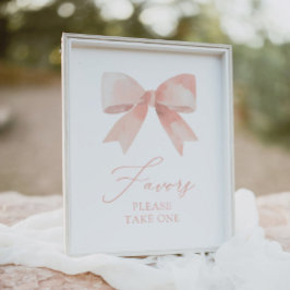 Poster Sinal de favorecimento de Chá de fraldas Arco rosa