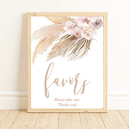 Poster Sinal de favorecimento de grama Pampas