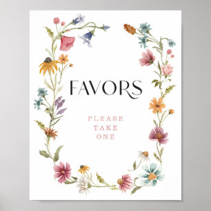 Poster Sinal de Favoritos a Chá de panela de Flor Selvage