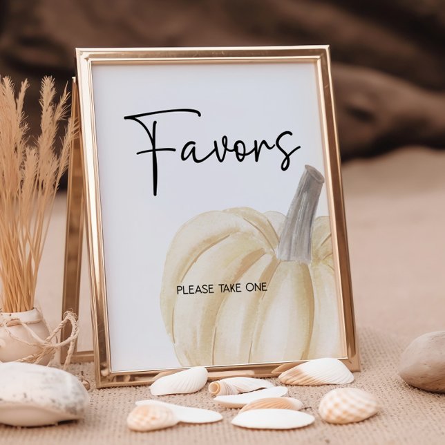 Poster Sinal de Favoritos ao Chá de fraldas de Abóbora (Criador carregado)