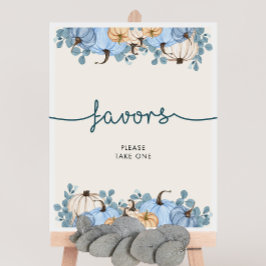 Poster Sinal de Favoritos ao Chá de fraldas de Abóbora