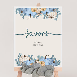 Poster Sinal de Favoritos ao Chá de fraldas de Abóbora