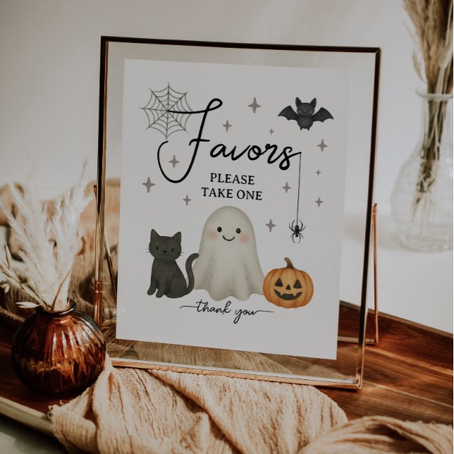 Poster Sinal de Favoritos ao Chá de fraldas do Halloween (Criador carregado)