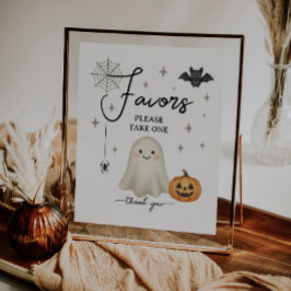 Poster Sinal de Favoritos ao Chá de fraldas do Halloween