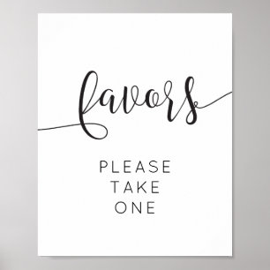 Poster Sinal de Favoritos com Letra Rústica