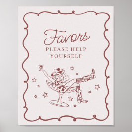 Poster Sinal de Favoritos da Rodeio e Cocktails da Borgon