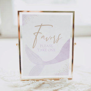 Poster Sinal de Favoritos de Aniversário para Menina Roxa