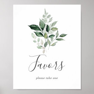Poster Sinal de Favoritos de Casamento de Emerald Greener