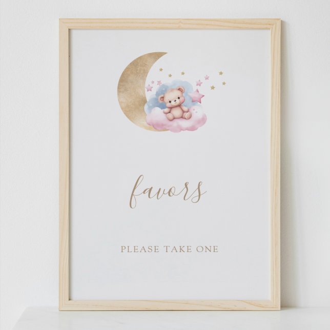 Poster Sinal de Favoritos de Chá de fraldas de Estrela Pe (Criador carregado)