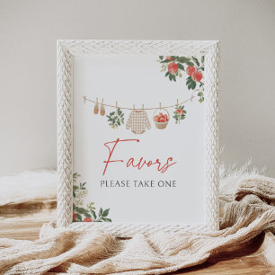 Poster Sinal de Favoritos de Chá de fraldas de Queda da A