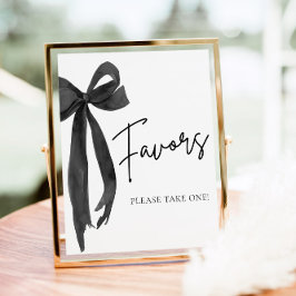 Poster Sinal de Favoritos do Arco Negro Elegante Moderno