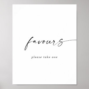Poster Sinal de Favoritos do Casamento de Script Moderno