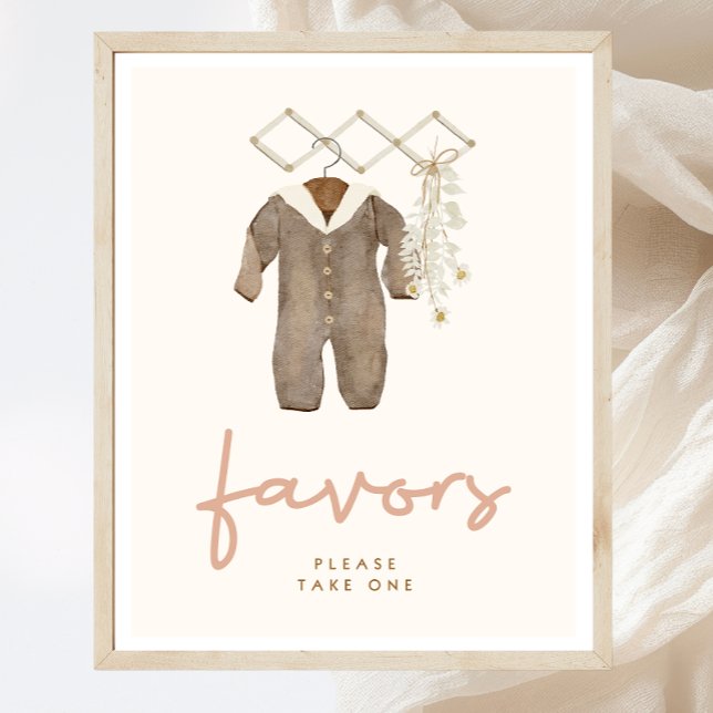 Poster Sinal de Favoritos do Chá de fraldas Boho (Criador carregado)