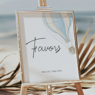 Poster Sinal de Favoritos do Chá de fraldas de Ar Quente