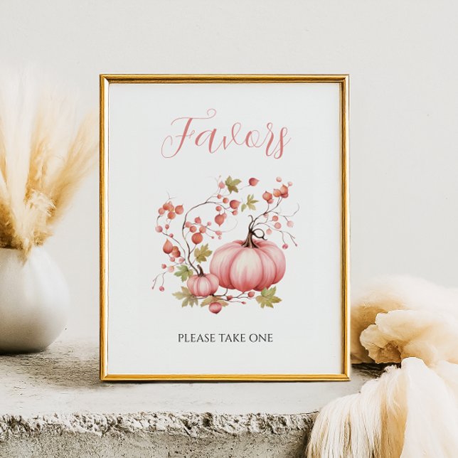 Poster Sinal de Favoritos do Chá de fraldas de outono de  (Criador carregado)