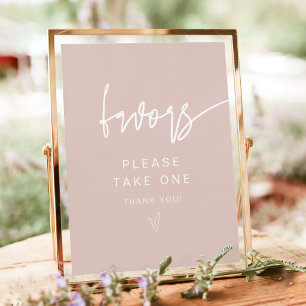 Poster Sinal de Favoritos MARLO Modern Boho Rosa Bege