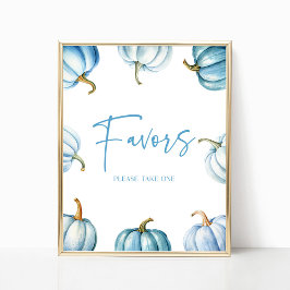 Poster Sinal de Favoritos para festas de outono de Abóbor