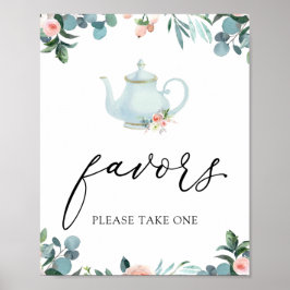 Poster Sinal de Favoritos para Hora do Chá