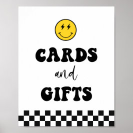 Poster Sinal de Feliz Rosto Um Cara Feliz Cartões e Prese
