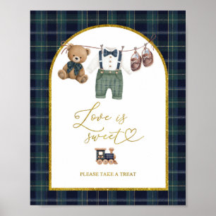 Poster Sinal de festa Amor é Doce Preppy um pequeno caval