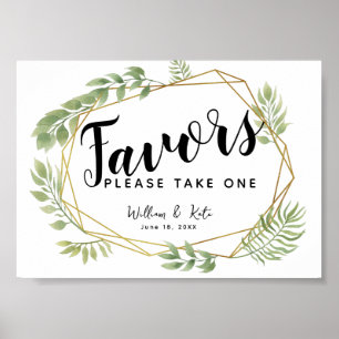 Poster sinal de festa/casamento de Cristal Verde Favorito