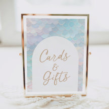 Sinal de Festa de aniversário de Sereia e Presente